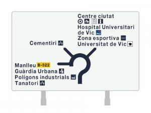 Nueva señalización de orientación para el Ajuntament de Vic